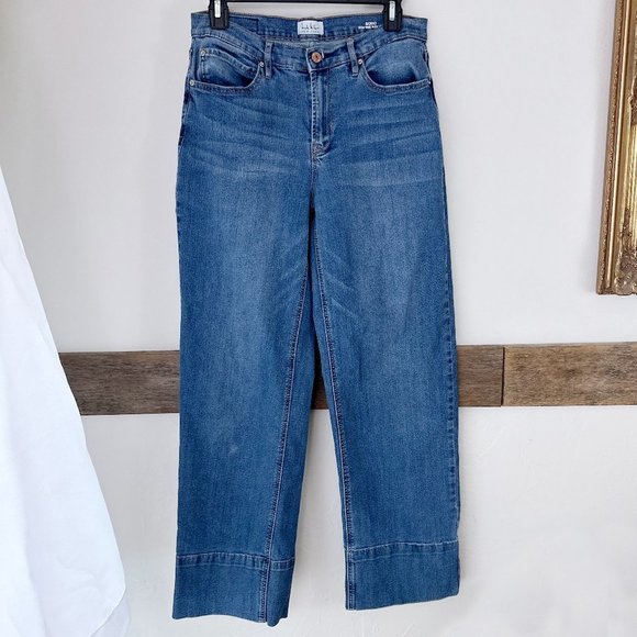 Nicole Miller Denim - Nicole Miller Soho High Rise Wide Leg Crop Size 8